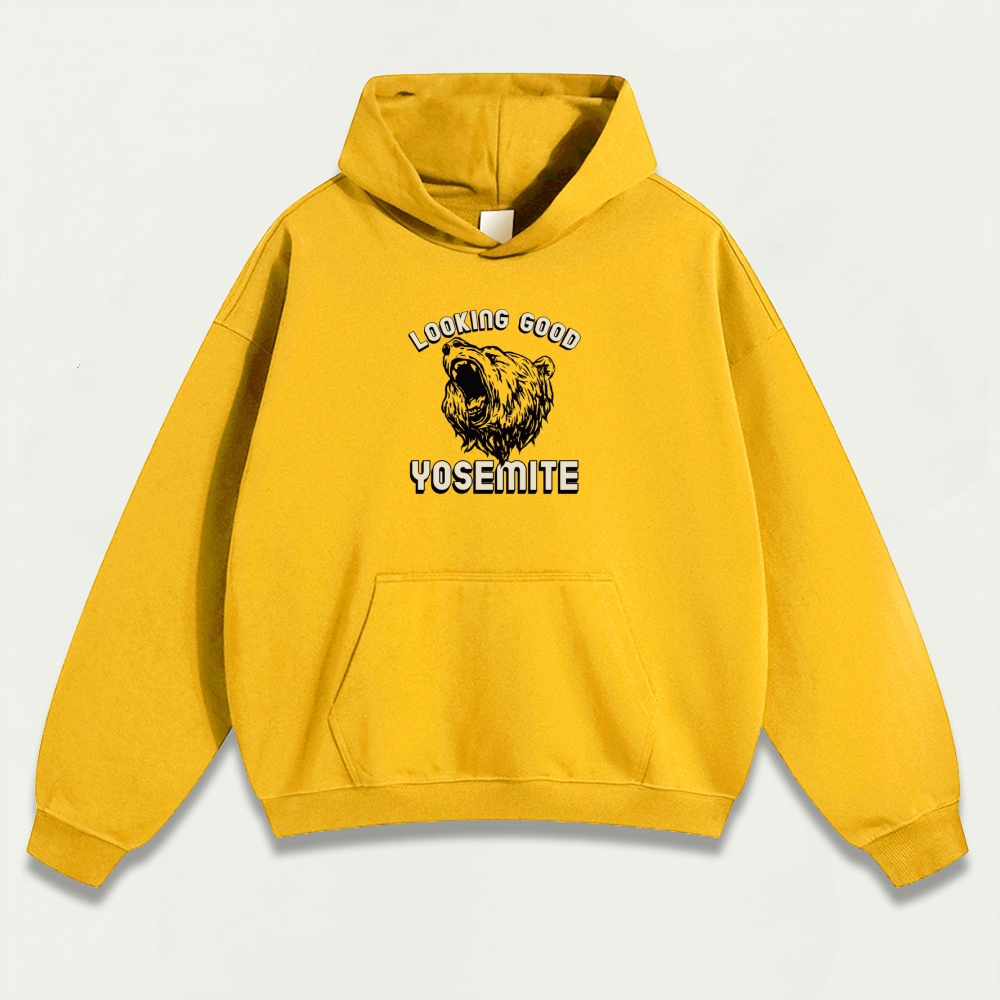 Yosemite National Park Heavyweight Bear Hoodie-HikeVista
