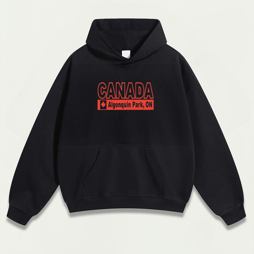 Canada Algonquin Park Heavyweight Hiking Hoodie-HikeVista