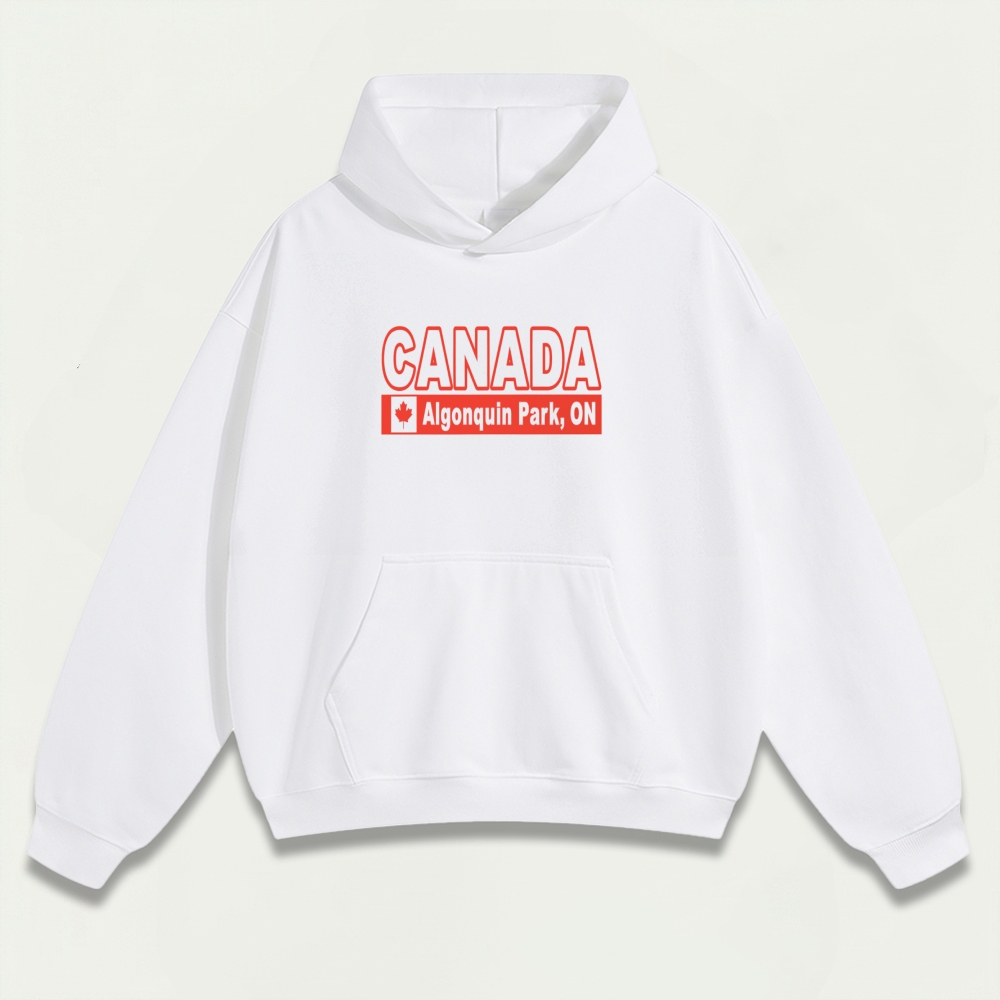 Canada Algonquin Park Heavyweight Hiking Hoodie-HikeVista