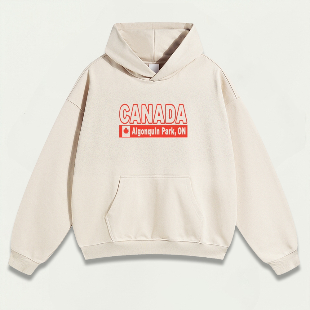 Canada Algonquin Park Heavyweight Hiking Hoodie-HikeVista