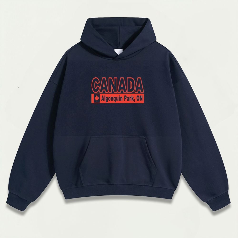 Canada Algonquin Park Heavyweight Hiking Hoodie-HikeVista