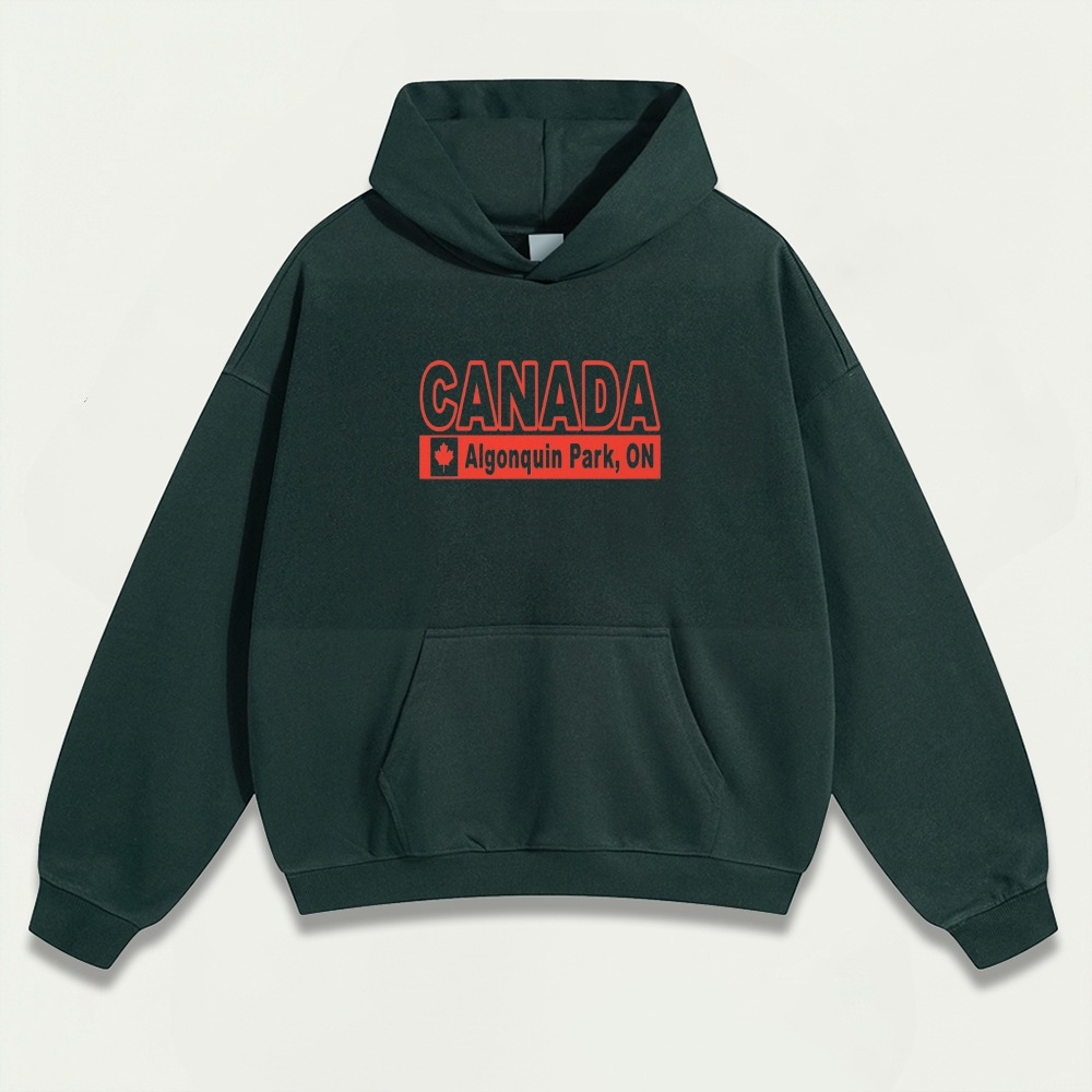 Canada Algonquin Park Heavyweight Hiking Hoodie-HikeVista