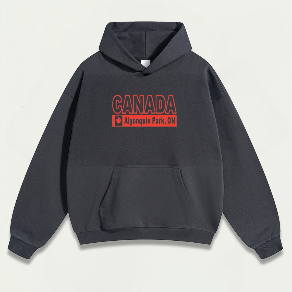Canada Algonquin Park Heavyweight Hiking Hoodie-HikeVista