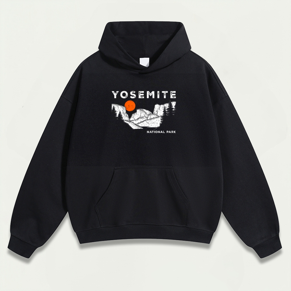 Yosemite National Park Heavyweight Hiking Hoodie-HikeVista