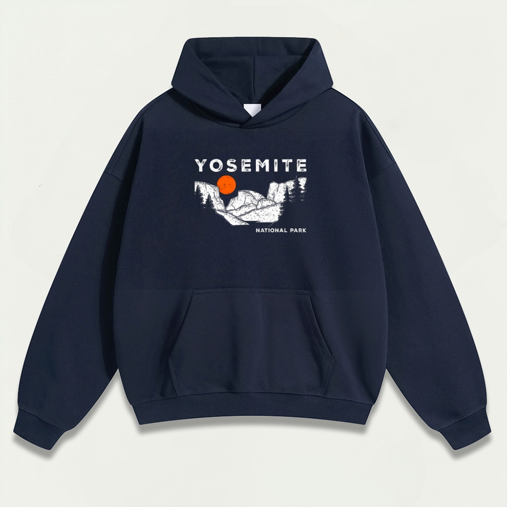 Yosemite National Park Heavyweight Hiking Hoodie-HikeVista