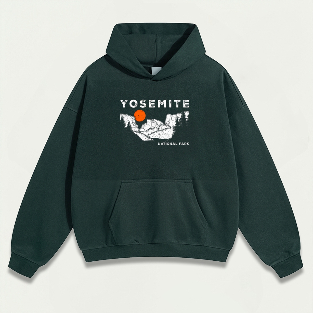 Yosemite National Park Heavyweight Hiking Hoodie-HikeVista