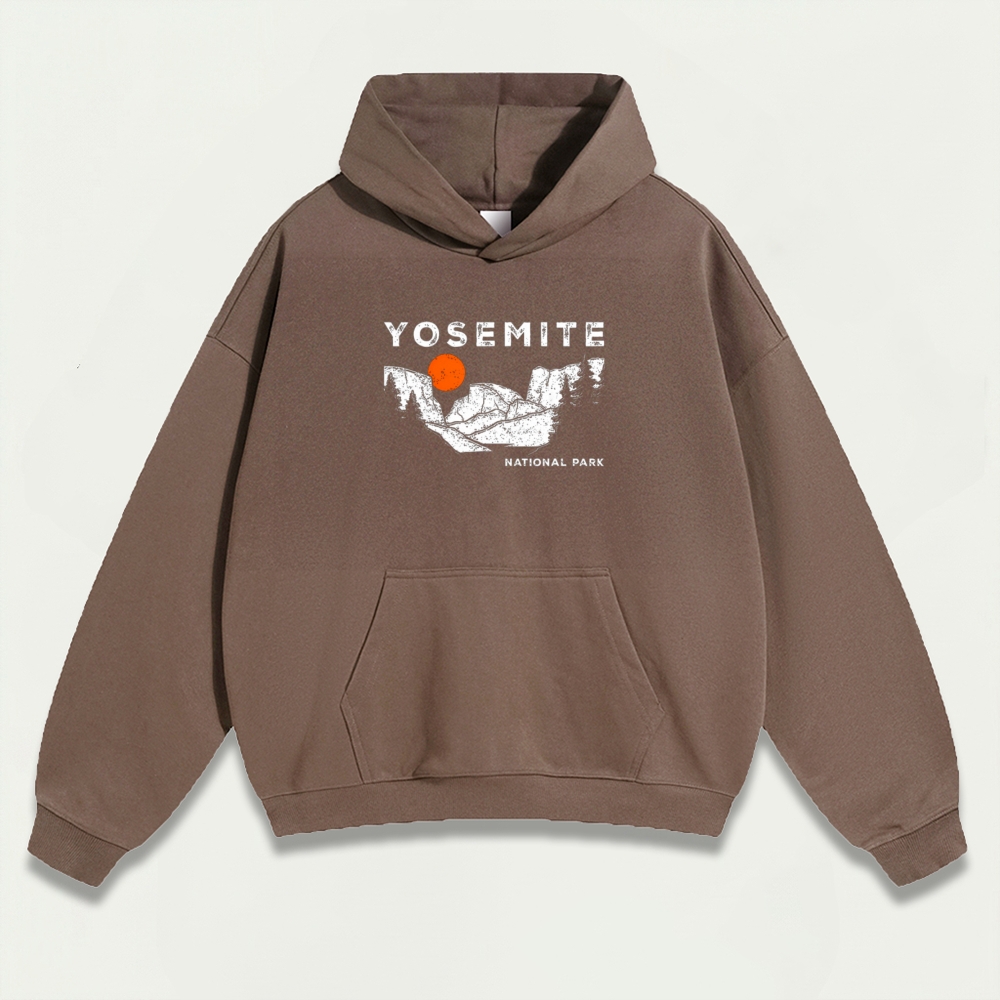 Yosemite National Park Heavyweight Hiking Hoodie-HikeVista
