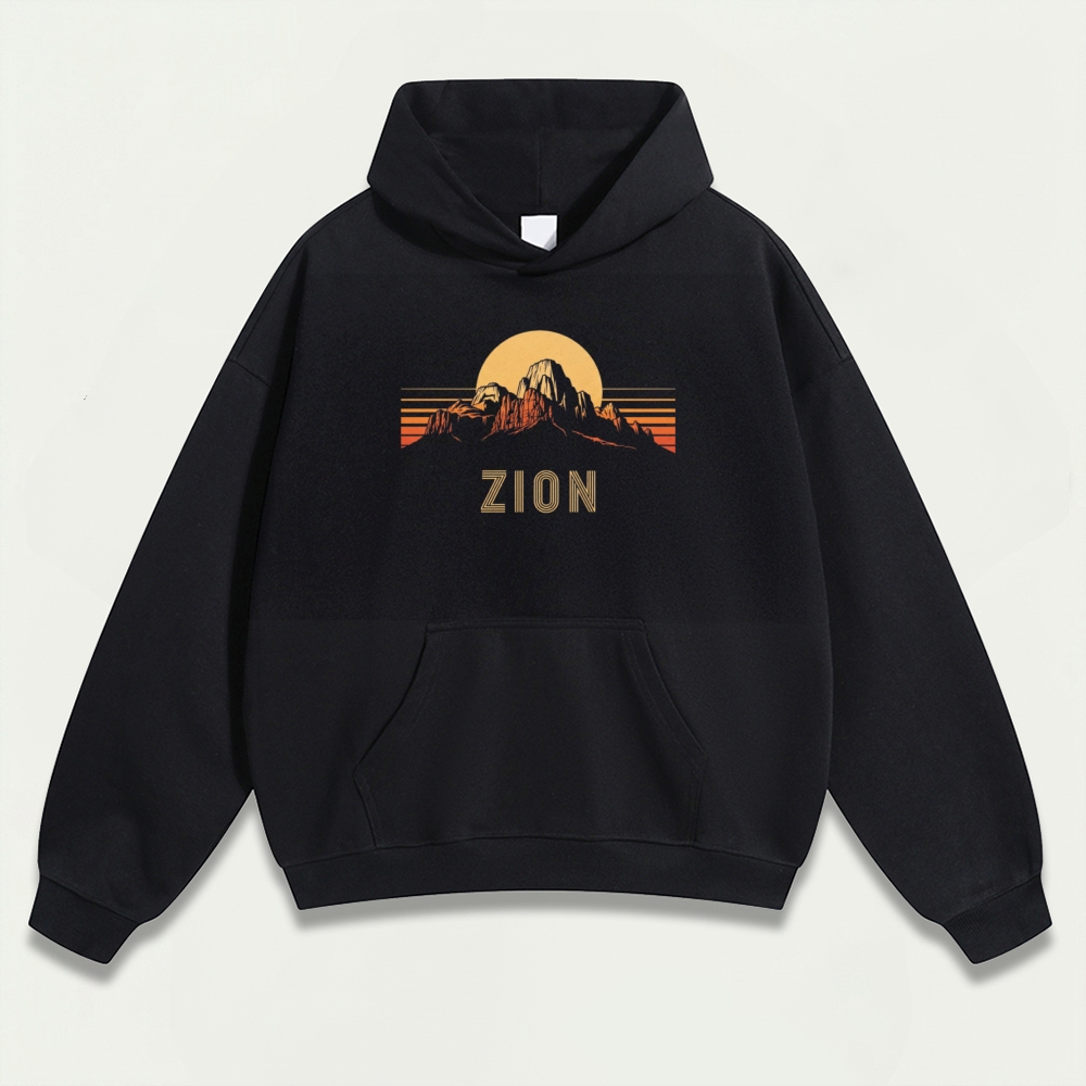 Zion National Park Heavyweight Hiking Hoodie-HikeVista