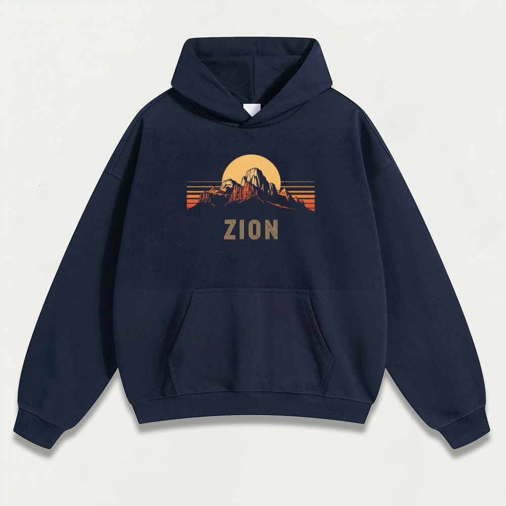 Zion National Park Heavyweight Hiking Hoodie-HikeVista