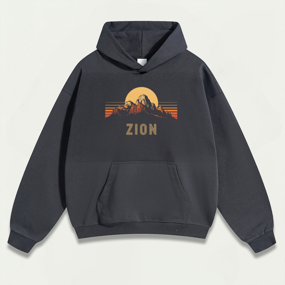 Zion National Park Heavyweight Hiking Hoodie-HikeVista