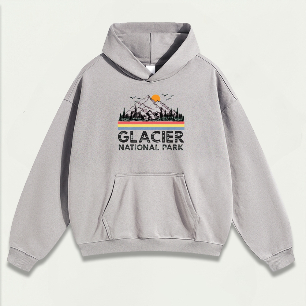 Glacier National Park Heavyweight Trail Hoodie-HikeVista