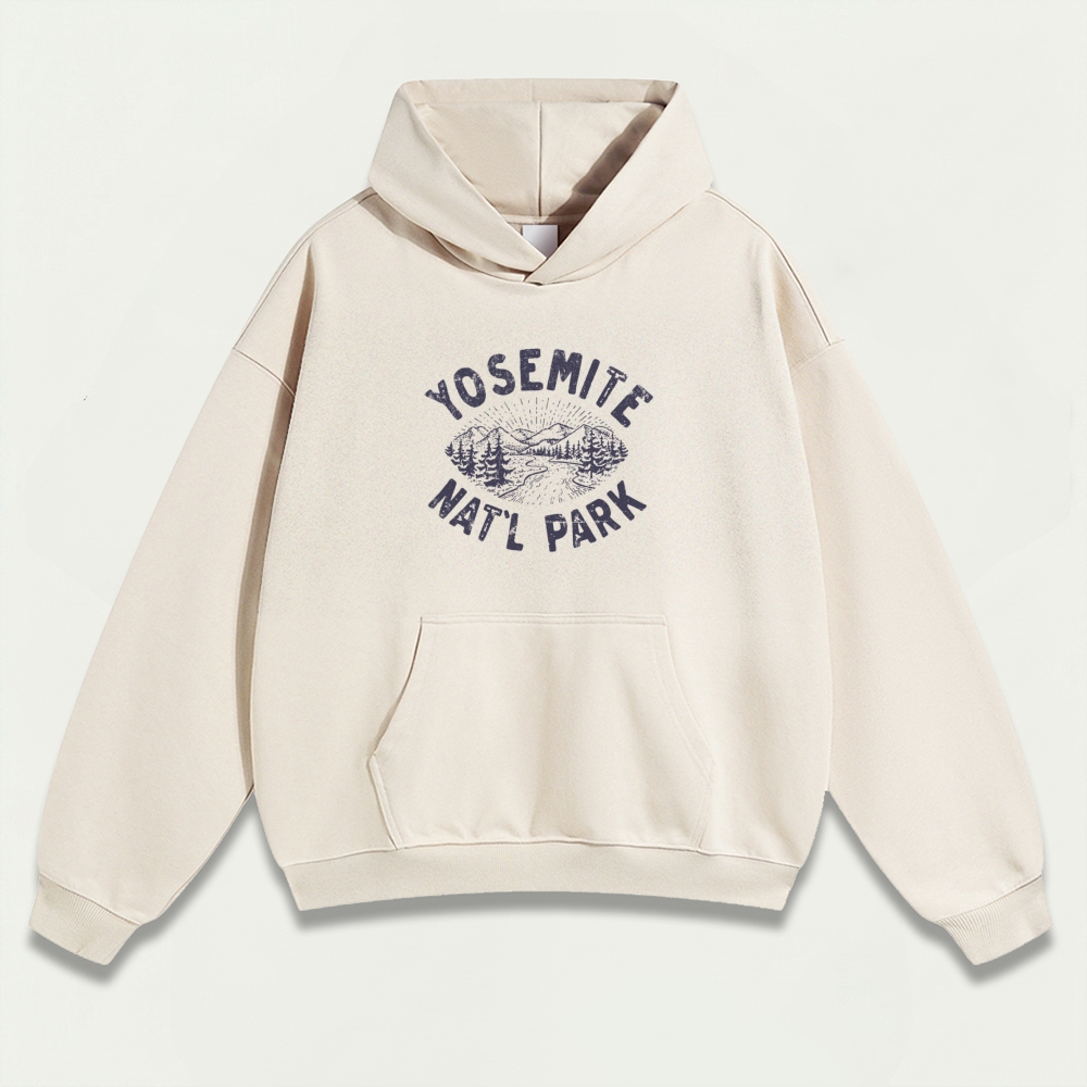 Yosemite National Park Heavyweight Hiking Hoodie-HikeVista