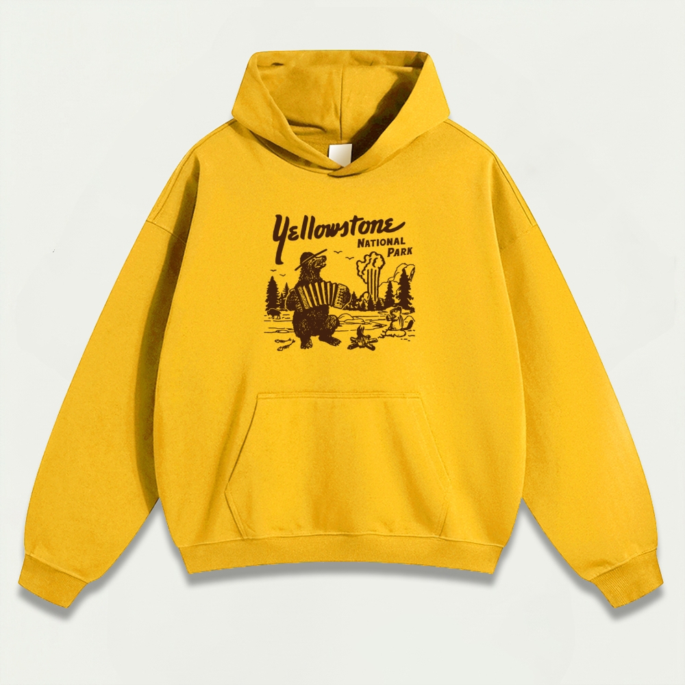 Yellowstone Bear Forest Heavyweight Trail Hoodie-HikeVista