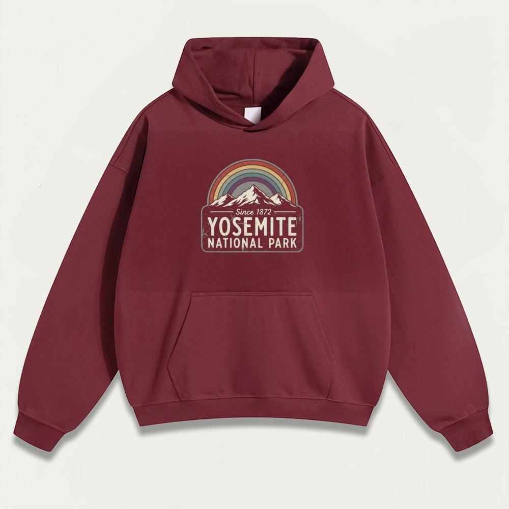 Yosemite National Park Heavyweight Hiking Hoodie-HikeVista