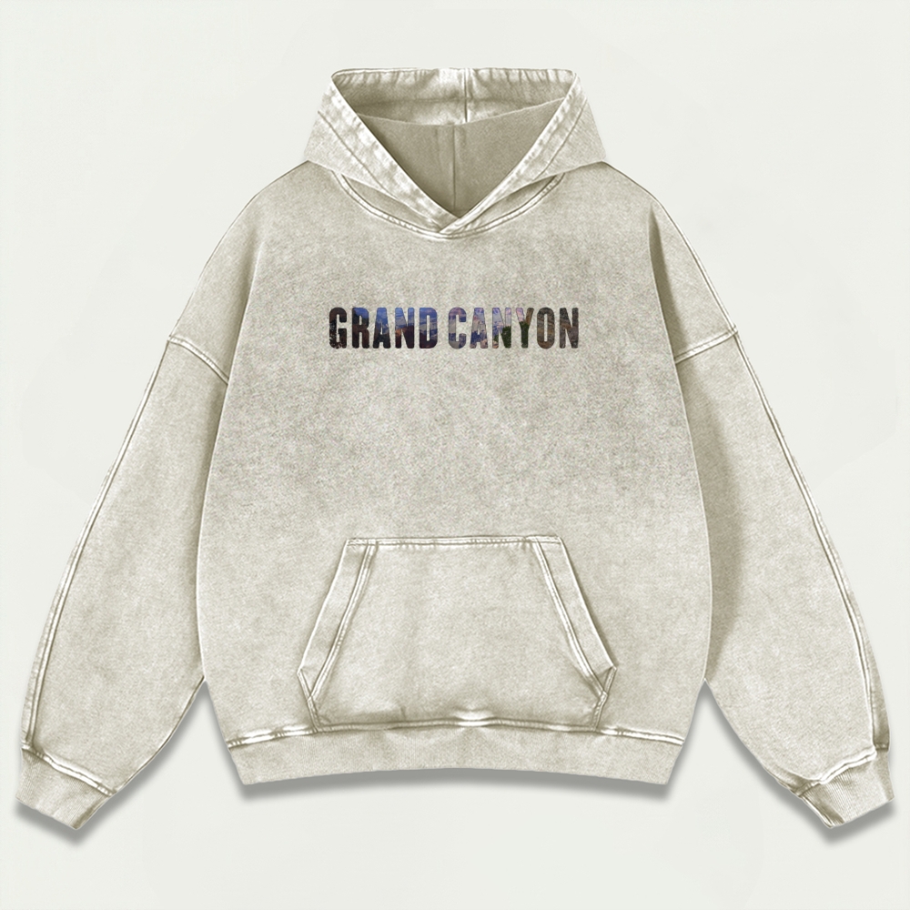 Grand Canyon National Park Vintage Premium Heavyweight Hiking Hoodie-HikeVista
