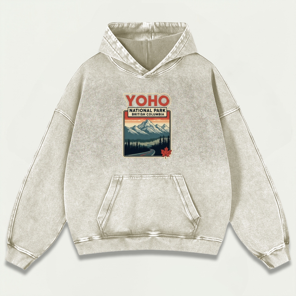 Yoho National Park Vintage Premium Heavyweight Trail Hoodie-HikeVista