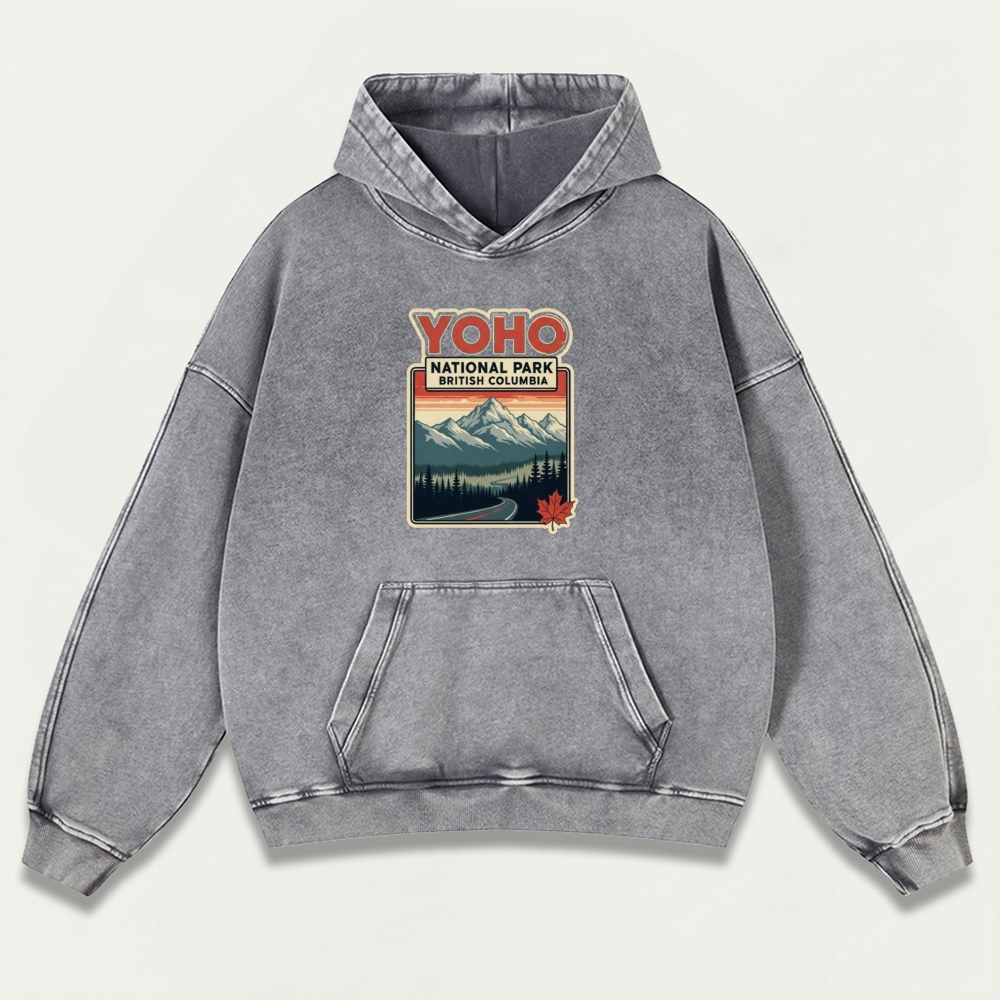 Yoho National Park Vintage Premium Heavyweight Trail Hoodie-HikeVista