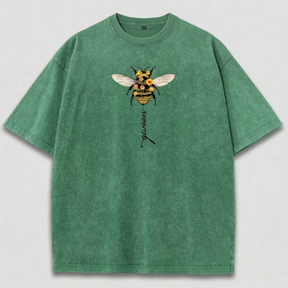 Bee Flower Vintage Organic Cotton Trail Tee-HikeVista