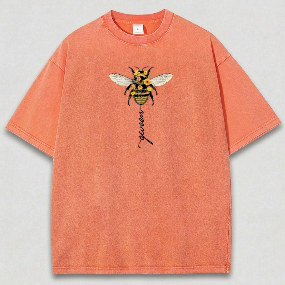 Bee Flower Vintage Organic Cotton Trail Tee-HikeVista