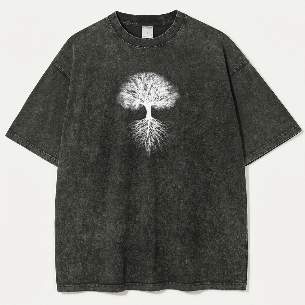 Forest Roots Tree Vintage Organic Cotton Plant Tee-HikeVista