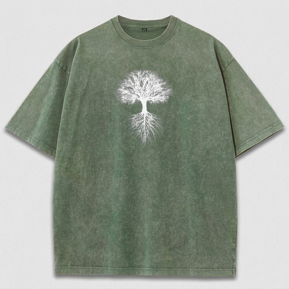 Forest Roots Tree Vintage Organic Cotton Plant Tee-HikeVista