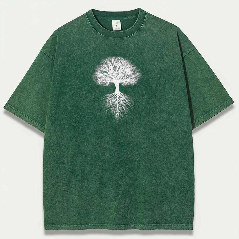 Forest Roots Tree Vintage Organic Cotton Plant Tee-HikeVista