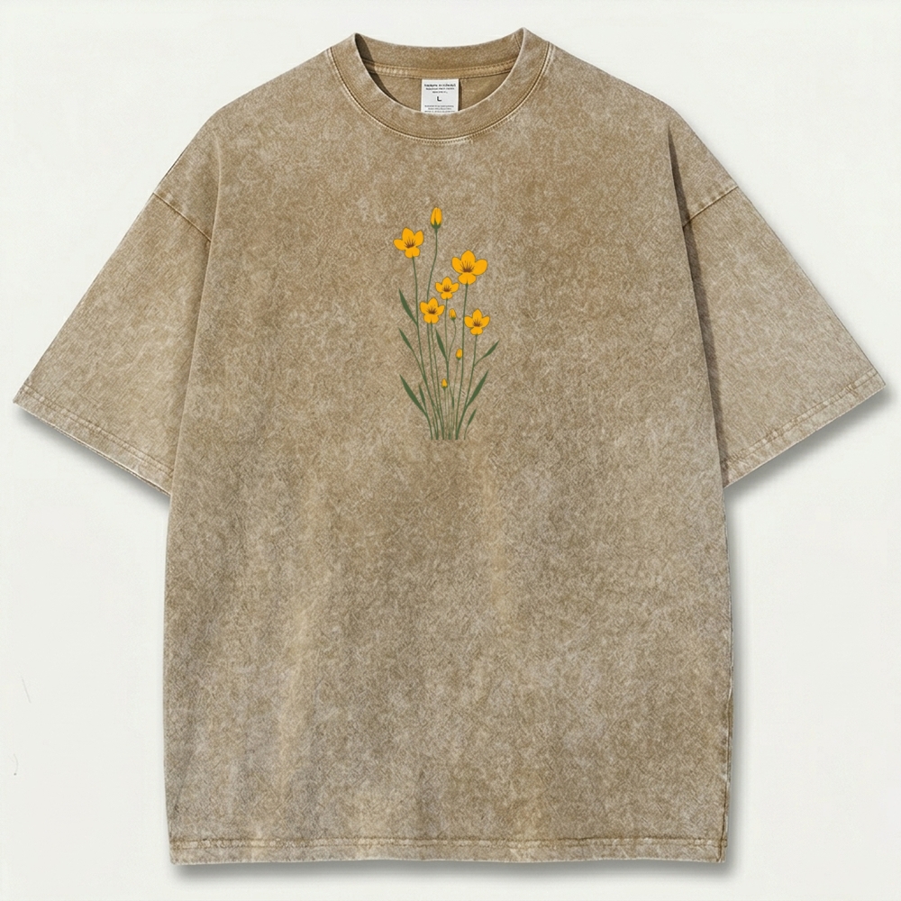 Wildflower Vintage Organic Cotton Plant Tee-HikeVista