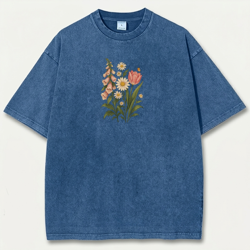 Wildflower Vintage Organic Cotton Plant Tee-HikeVista