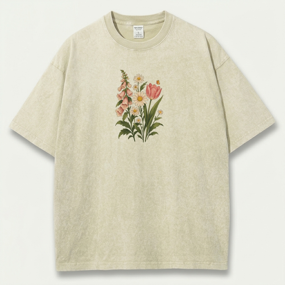 Wildflower Vintage Organic Cotton Plant Tee-HikeVista