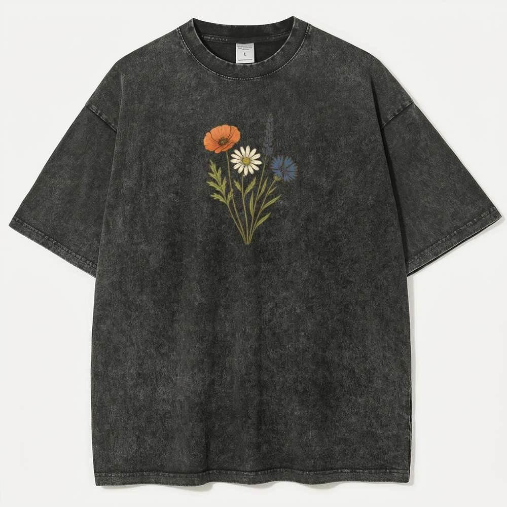 Wildflower Vintage Organic Cotton Plant Tee-HikeVista