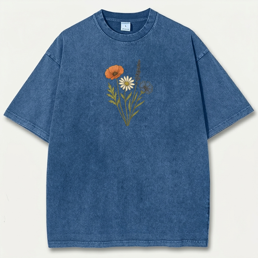Wildflower Vintage Organic Cotton Plant Tee-HikeVista