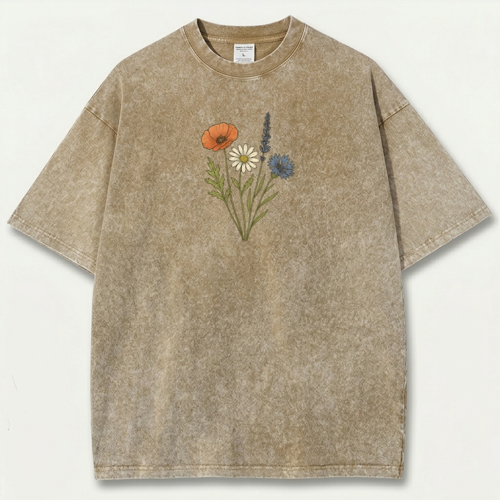 Wildflower Vintage Organic Cotton Plant Tee-HikeVista