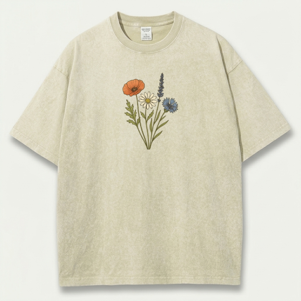 Wildflower Vintage Organic Cotton Plant Tee-HikeVista