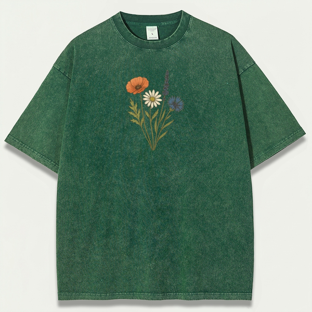 Wildflower Vintage Organic Cotton Plant Tee-HikeVista