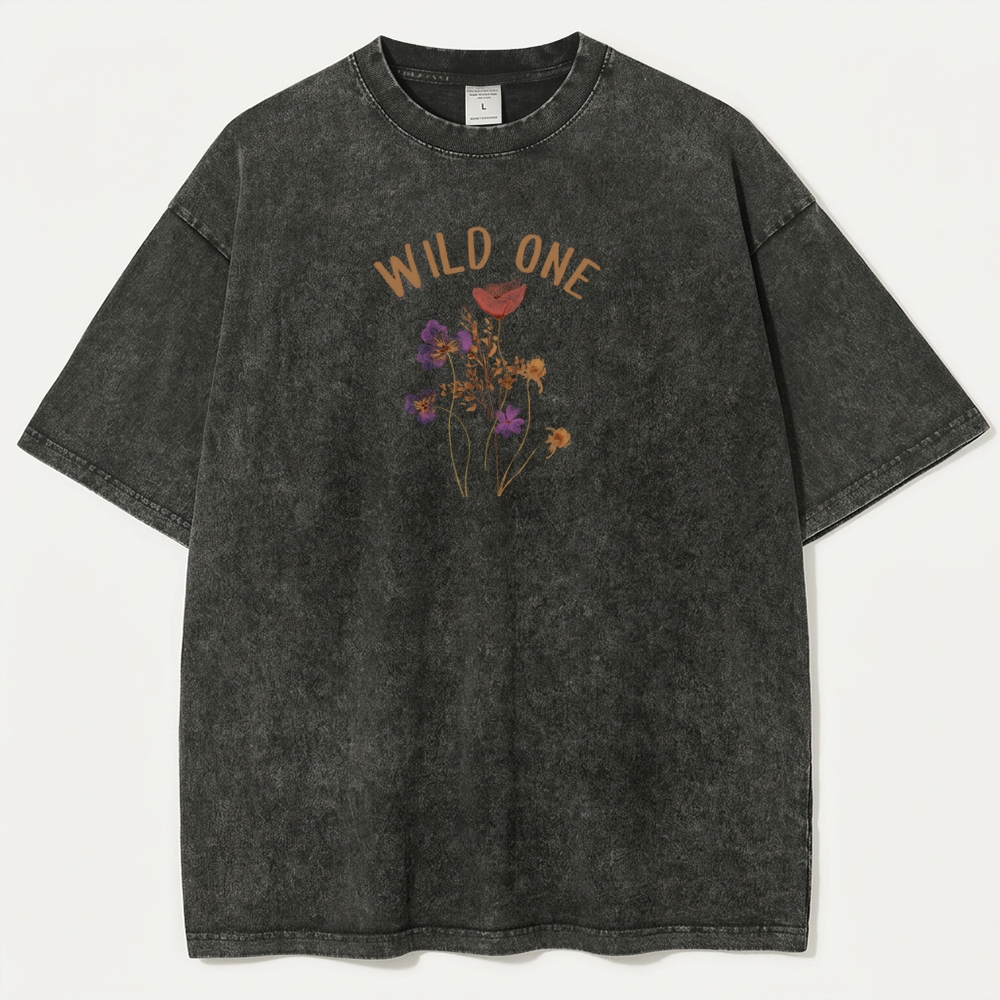 Wild One Flower Vintage Organic Cotton Plant Tee-HikeVista