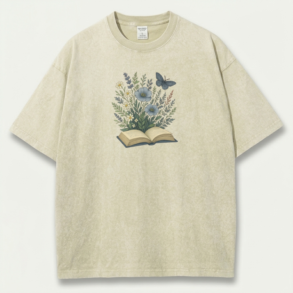 Wildflower Pages Vintage Organic Cotton Plant Tee-HikeVista