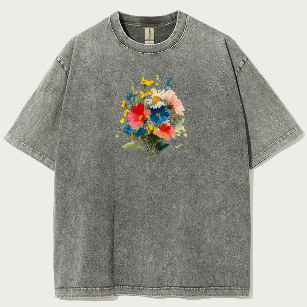 Blooming Flowers Vintage Organic Cotton Plant Tee-HikeVista