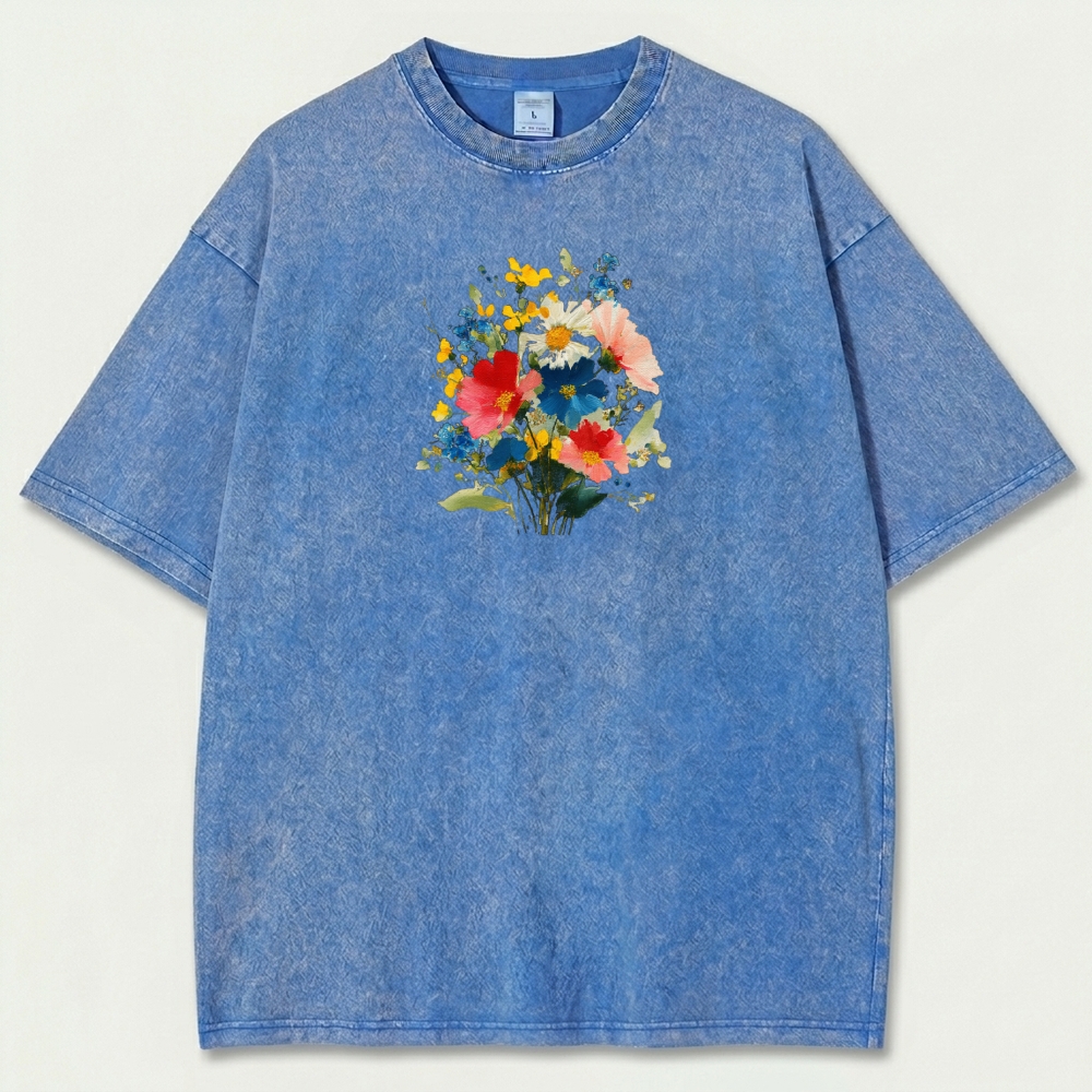 Blooming Flowers Vintage Organic Cotton Plant Tee-HikeVista