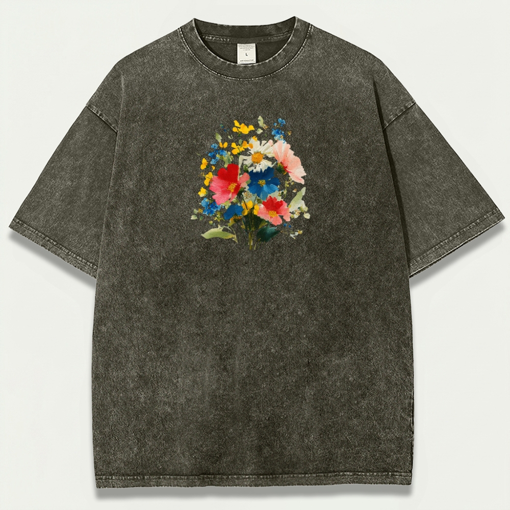 Blooming Flowers Vintage Organic Cotton Plant Tee-HikeVista