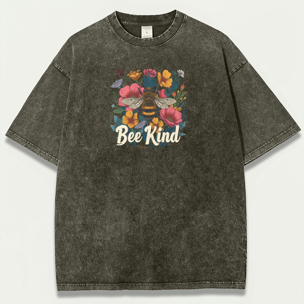 Bee Kind Vintage Organic Cotton Hiking Tee-HikeVista