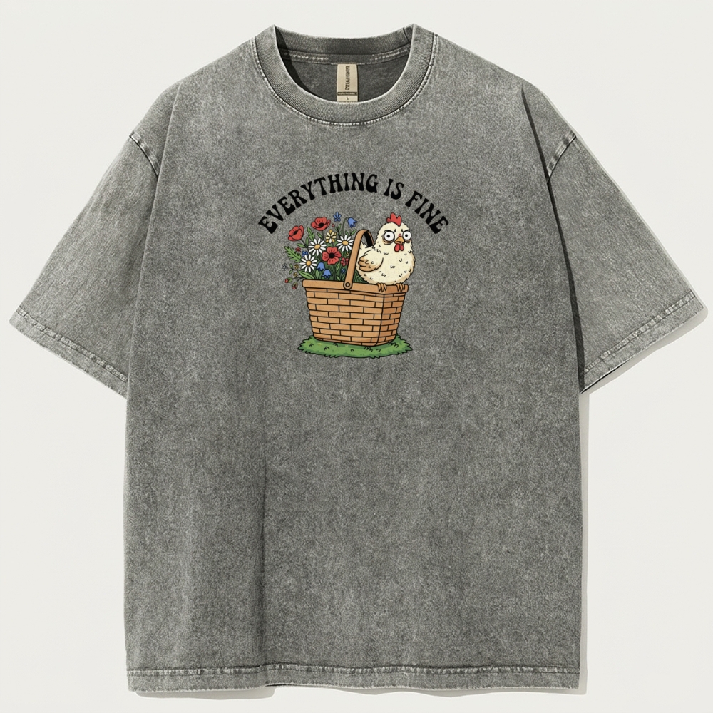 Everything Is Fine Vintage Organic Cotton Hiking Tee-HikeVista