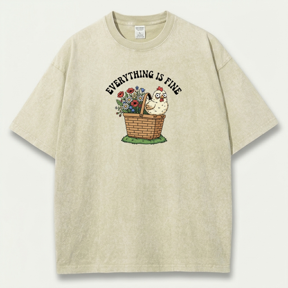 Everything Is Fine Vintage Organic Cotton Hiking Tee-HikeVista