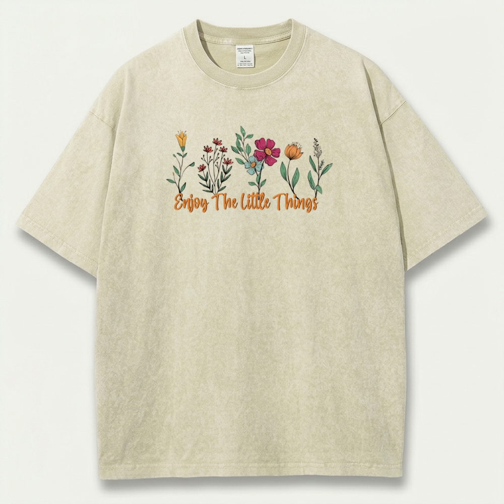 Blooming Flowers Vintage Organic Cotton Trail Tee-HikeVista