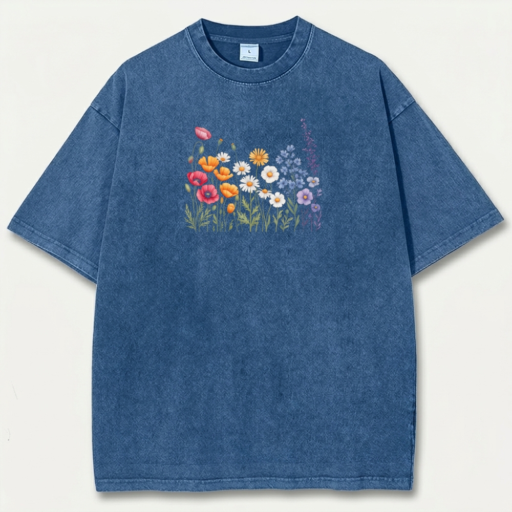 Wildflower Vintage Organic Cotton Plant Tee-HikeVista