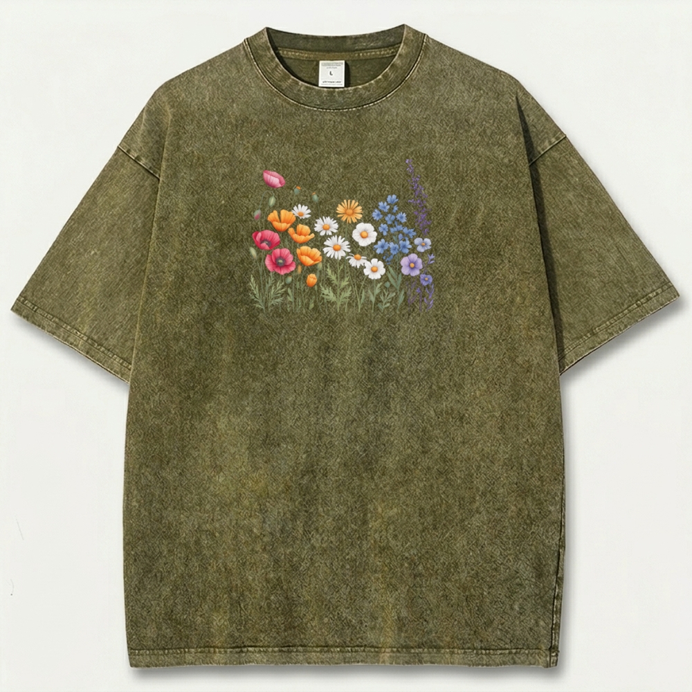 Wildflower Vintage Organic Cotton Plant Tee-HikeVista