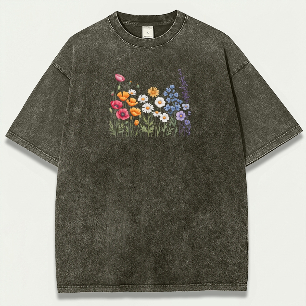 Wildflower Vintage Organic Cotton Plant Tee-HikeVista