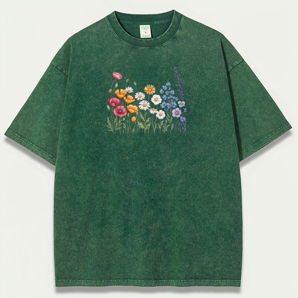 Wildflower Vintage Organic Cotton Plant Tee-HikeVista