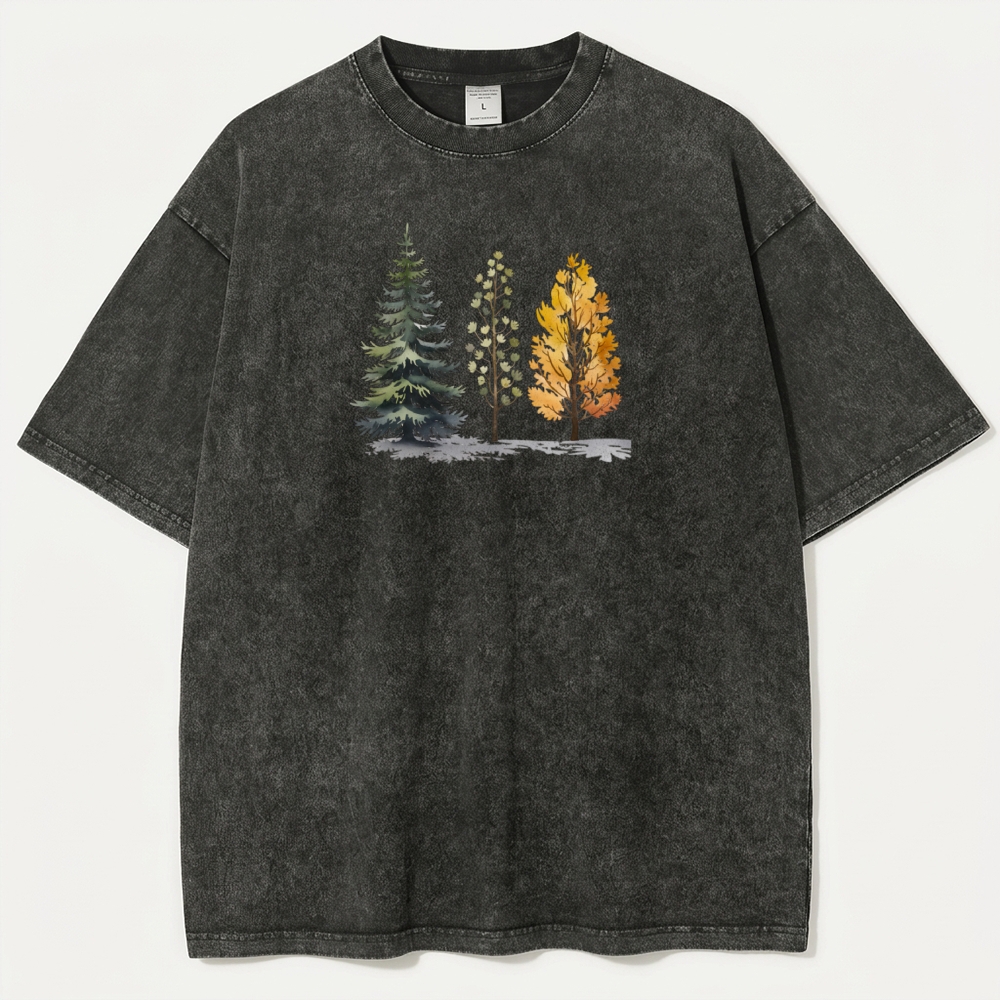 Trees Vintage Organic Cotton Trail Tee-HikeVista