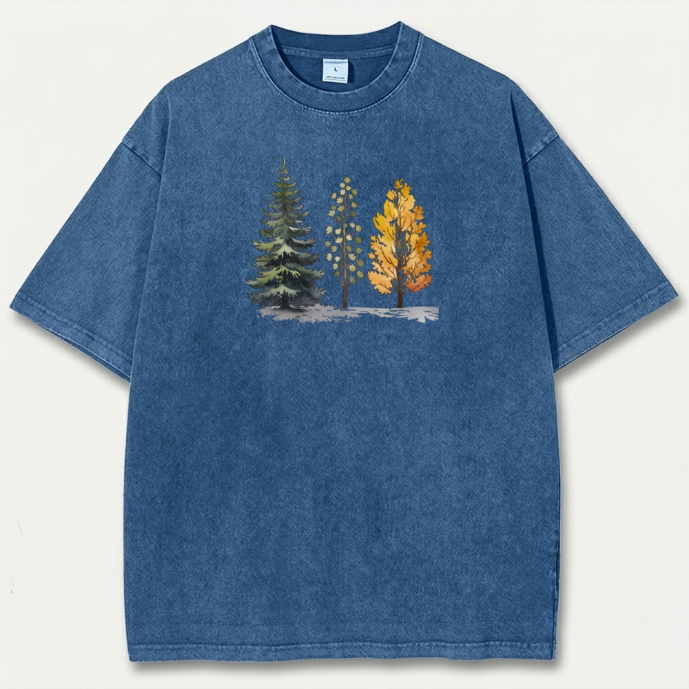 Trees Vintage Organic Cotton Trail Tee-HikeVista