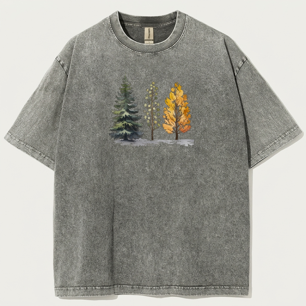 Trees Vintage Organic Cotton Trail Tee-HikeVista